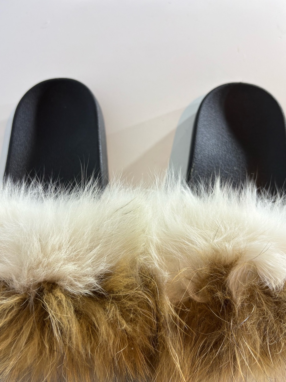 Genuine Fur Slide Sandals Women’s US 7 Black Slip-On - Picture 7 of 10